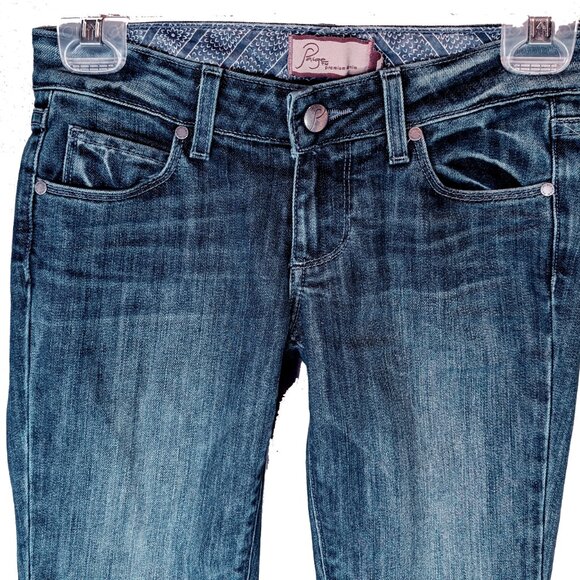Paige Laurel Canyon Low rise boot cut denim Jeans Size 24 - Picture 5 of 6